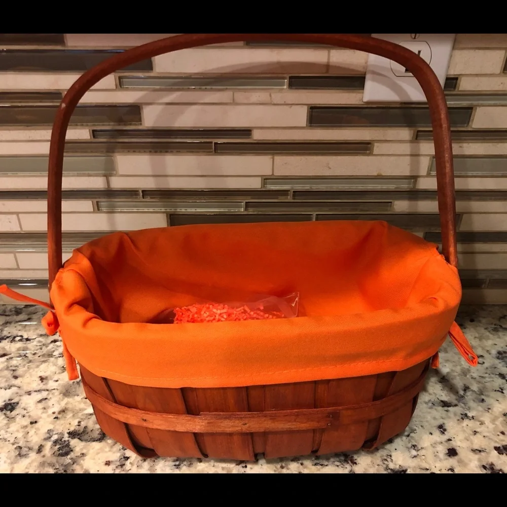 Tabs New Orange Lined Gift Multi Use Home Basket Easter